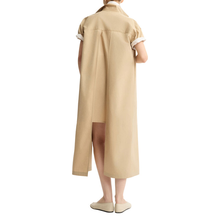 Emerson Short Sleeve Split Back Midi Shirt Dress image number null