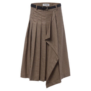 Pleated Wrap Skirt