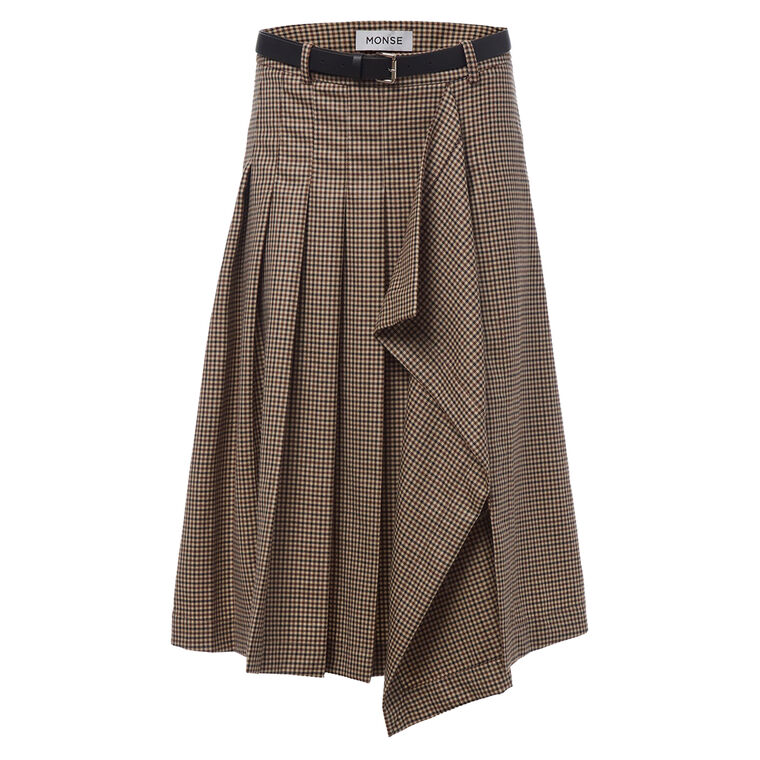 Pleated Wrap Skirt image number null