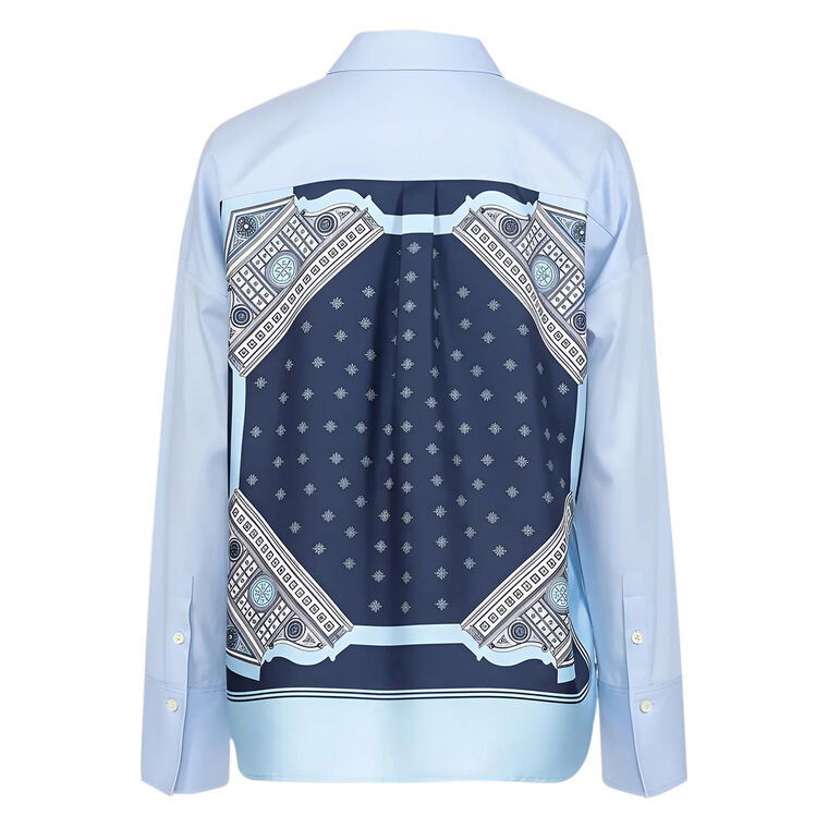 Sirene Long Sleeve Scarf Print Blouse image number null