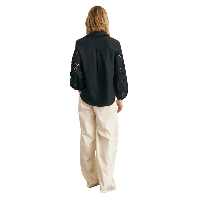 Marina Long Sleeve Cotton Poplin Top image number null