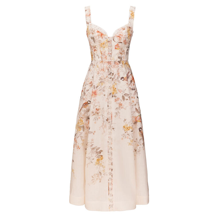 Luna Sleeveless Buttoned Picnic Dress image number null