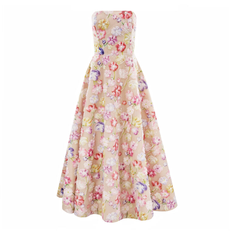 Vivian Strapless Midi Dress image number null