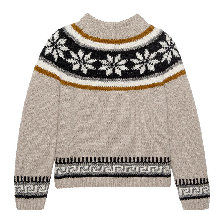 The Snowflake Fairisle Pullover Sweater image number null