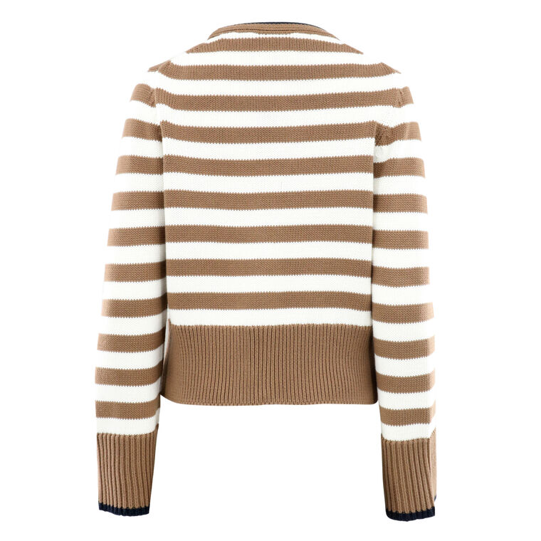 Monae Stripe Cotton Cardigan image number null
