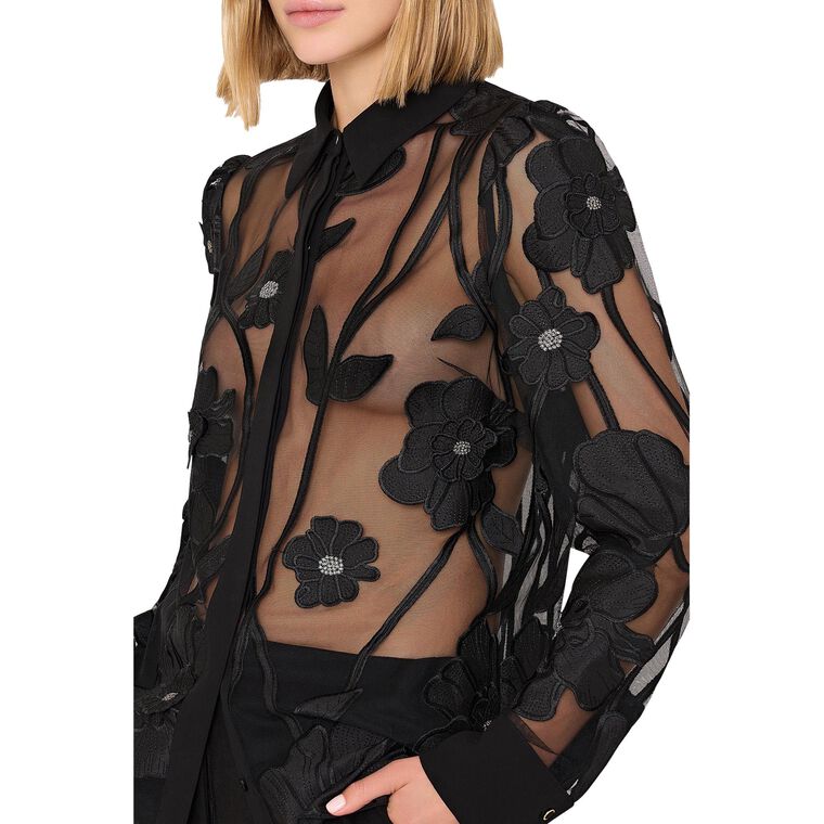 Ashton Grand Fleur Embroidered Long Sleeve Top image number null
