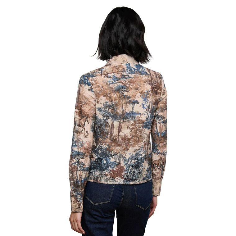 Maia Lace Long Sleeve Button Down Blouse image number null