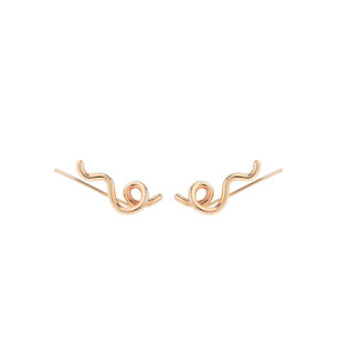 Touch of Gold Short Wave Earrings