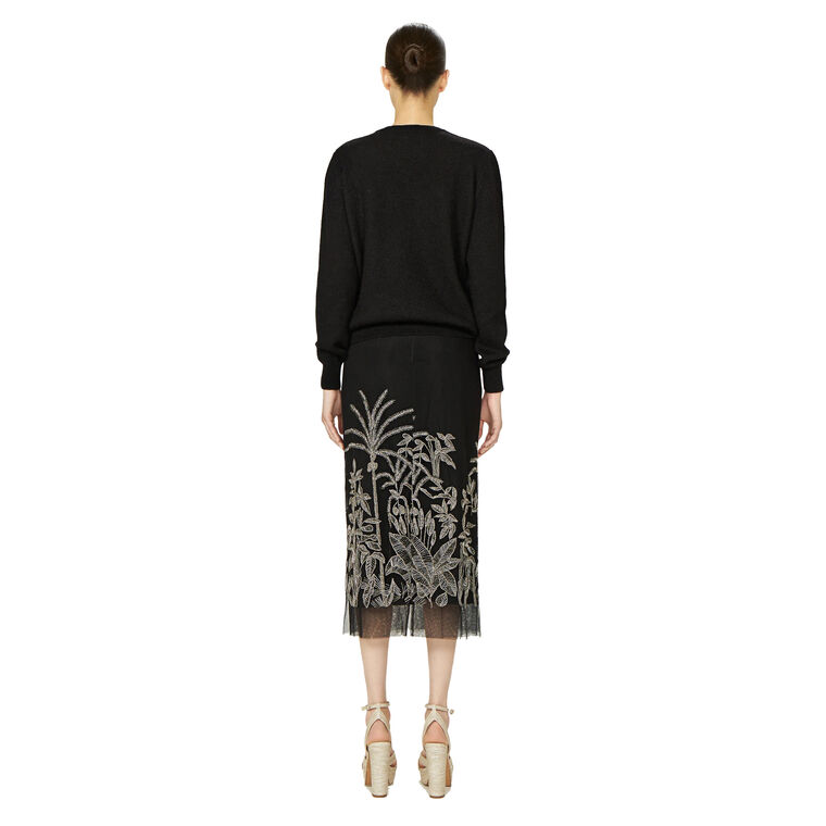 Leyla Tulle Embroidered Skirt image number null