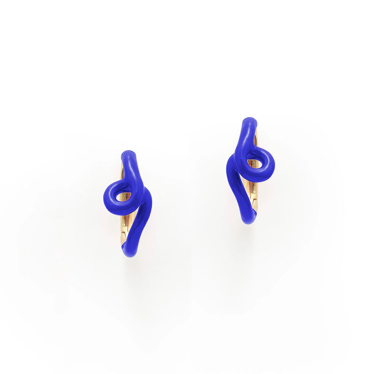 Single Wave Hoop Earrings image number null