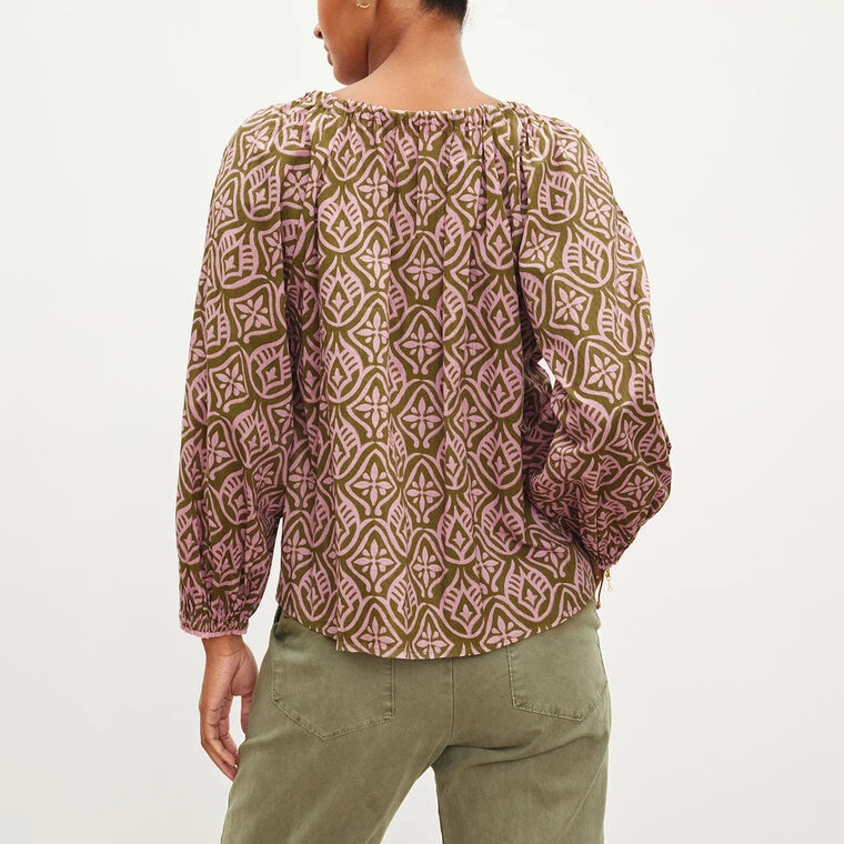 Marian Printed Button Front Top image number null
