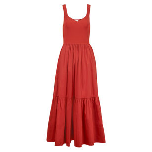 Josephina Sleeveless Tiered Midi Dress