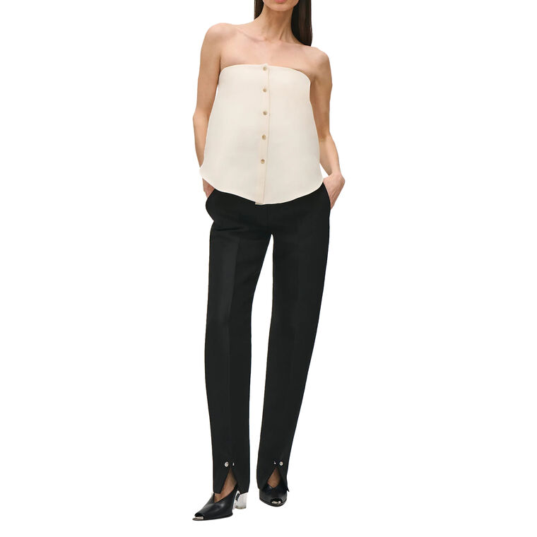 Shea Strapless Shirt With Front Button Closure image number null