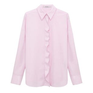 Pure Power Long Sleeve Ruffle Blouse