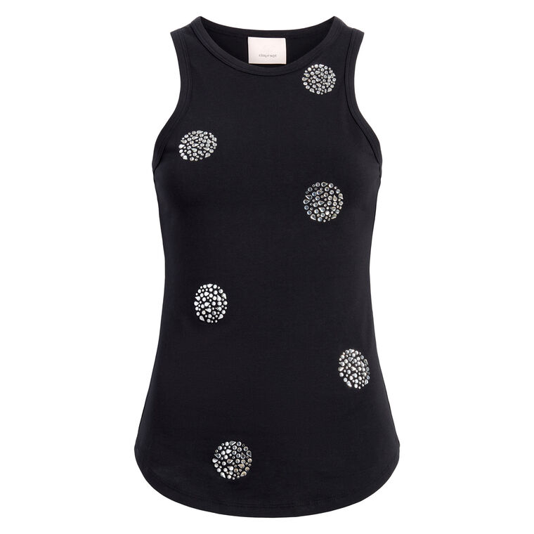 Polka Dot Embellished Lizzie Tank image number null