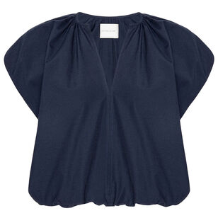 The Louie Short Sleeve Shirred Top