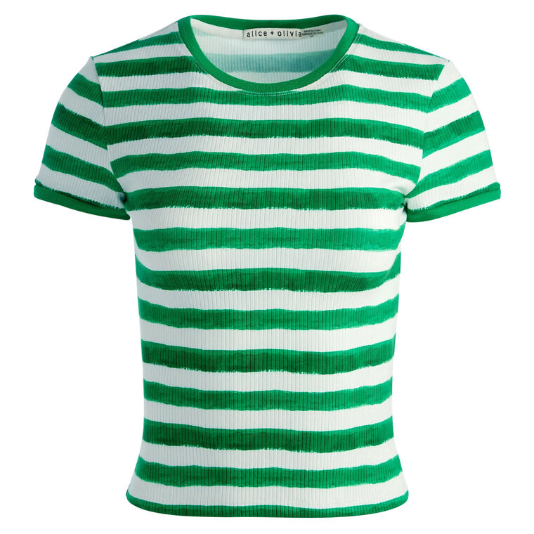 Tess Striped Crew Neck Tee image number null