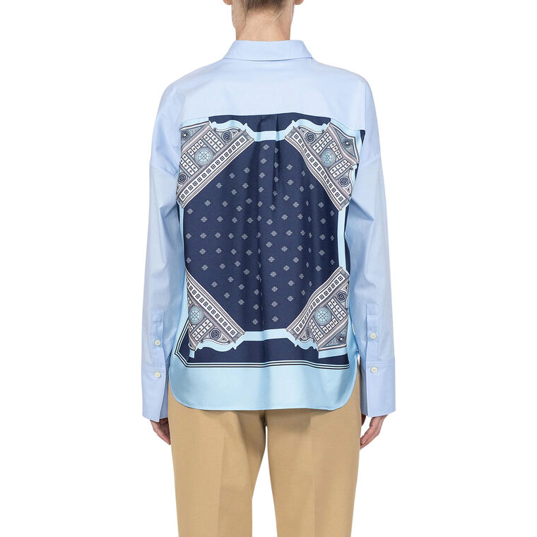 Sirene Long Sleeve Scarf Print Blouse image number null