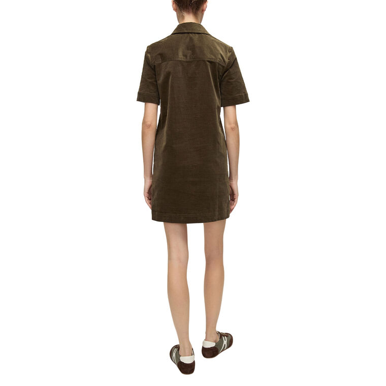 Koulis Short Sleeve Corduroy Mini Dress image number null