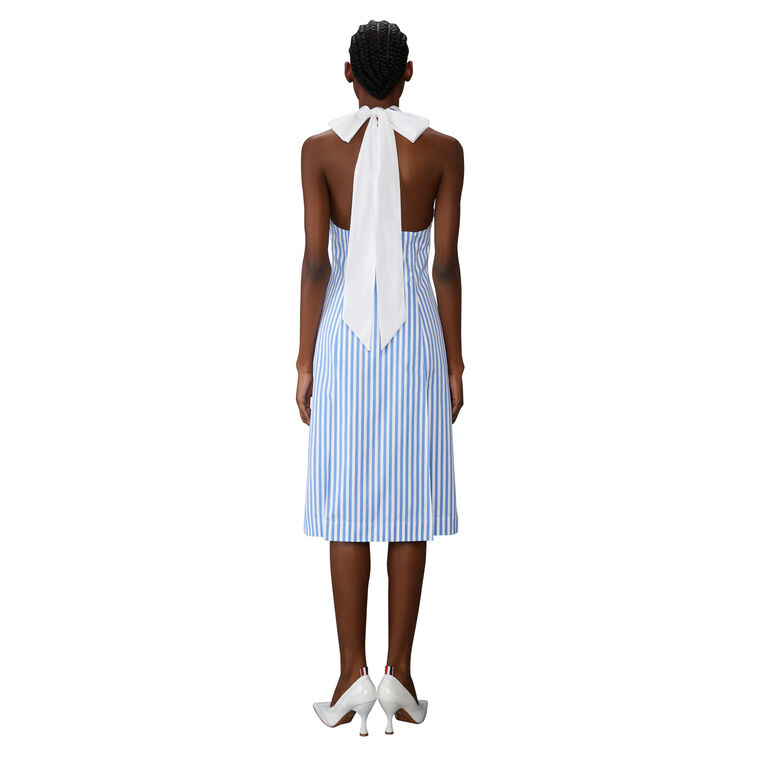 Awning Striped Poplin Polo Halter Dress image number null