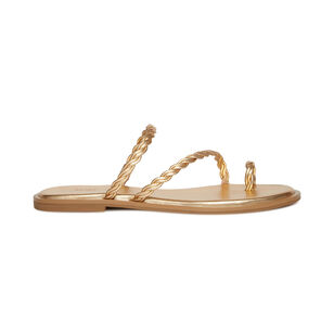 Allegra Leather Flat Sandal