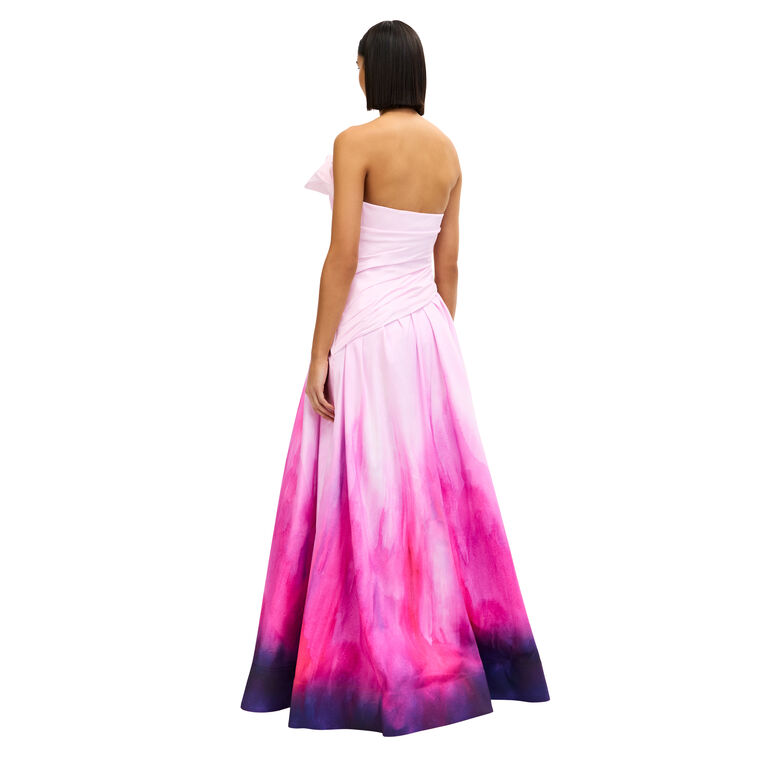 Greenholm Strapless Ombre Maxi Dress image number null