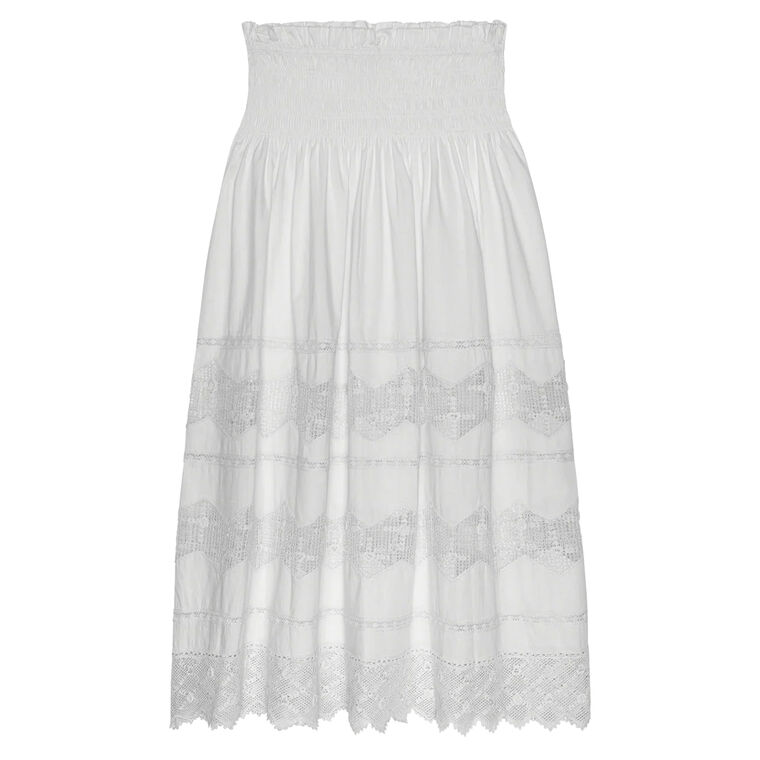 The Rosette Crochet Canary Midi Skirt image number null