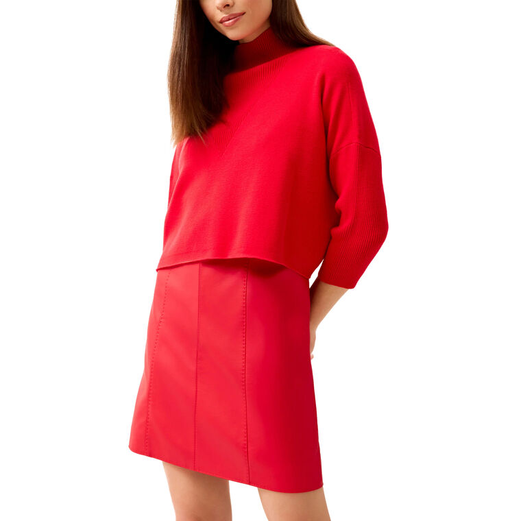 Claudie Mock Neck Popover Sweater image number null