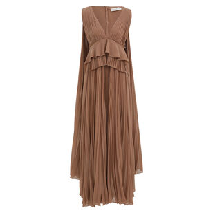 Memento Sleeveless Pleated Gown