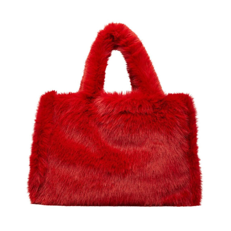 Oversized Faux Fur Tote image number null