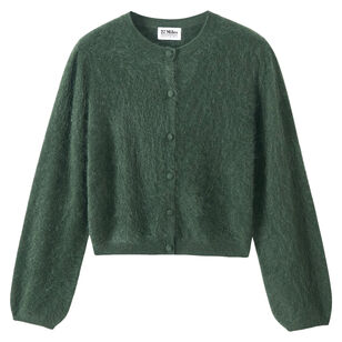 Ivy Brush Cashmere Lantern Sleeve Cardigan