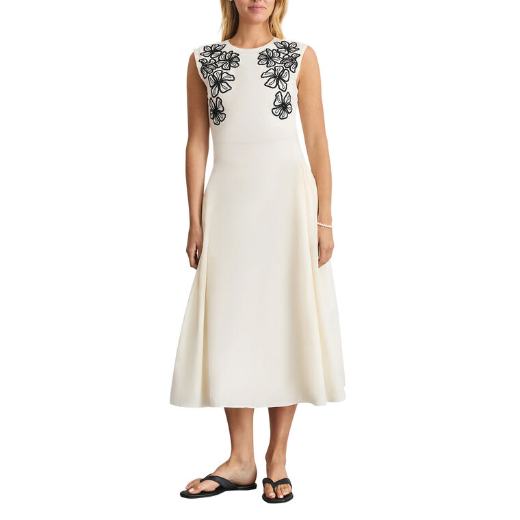 Sloane Sleeveless Crewneck Midi Dress image number null