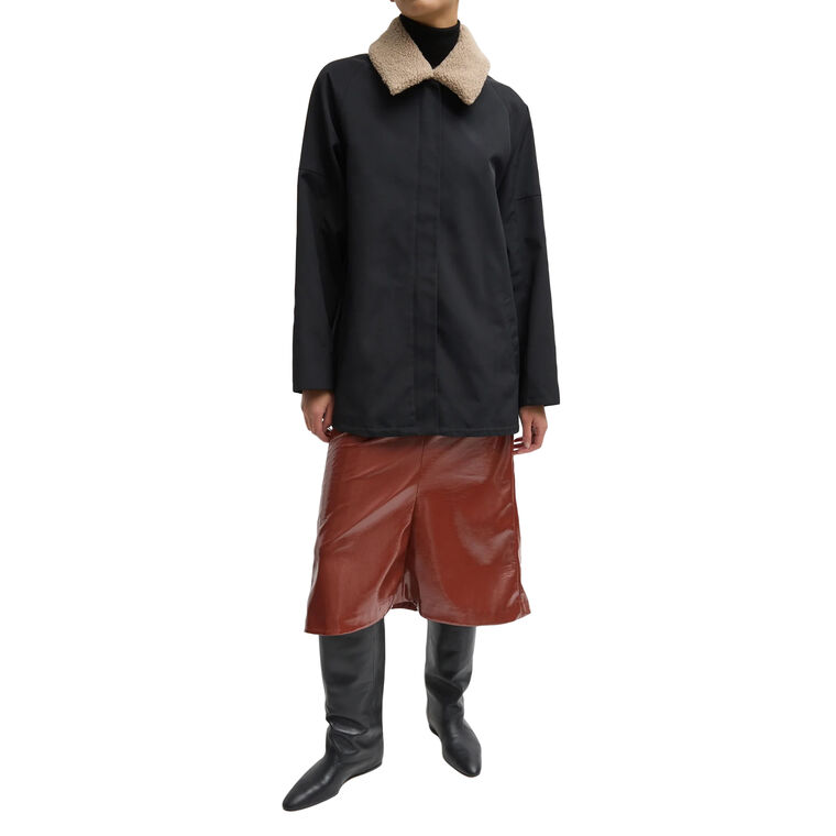 Lotte Nylon Carcoat With Removable Sherpa Colla image number null