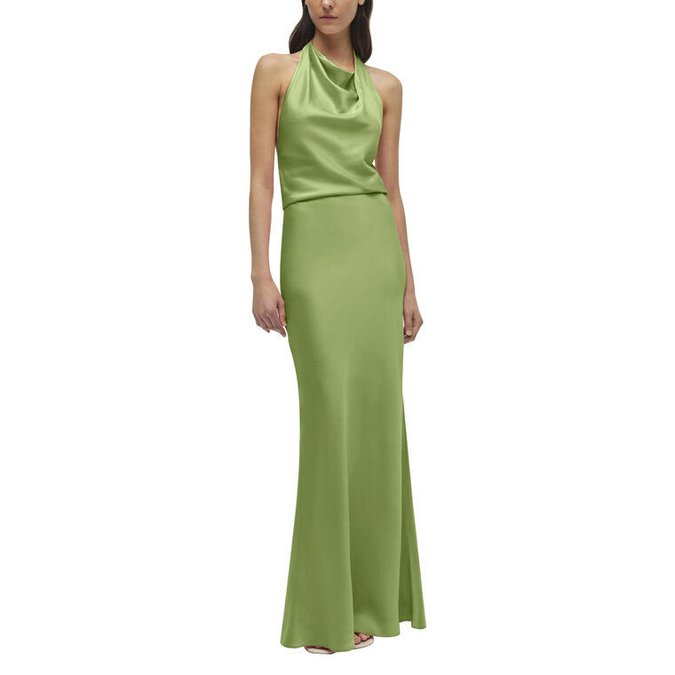 Reannon Draped Satin Gown image number null