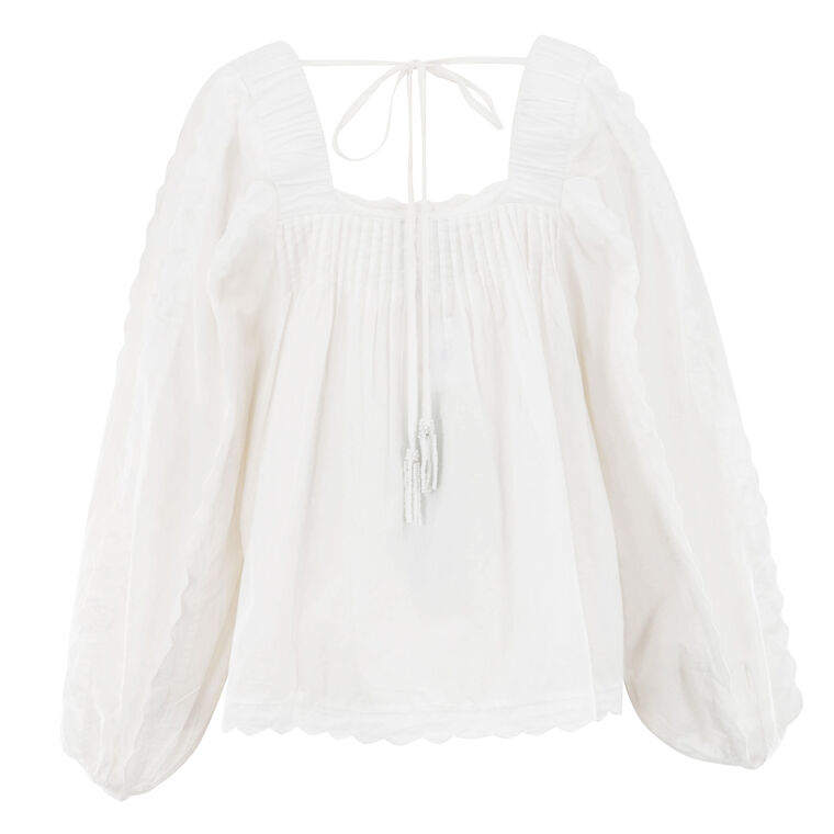 Long Sleeve Square Neck Blouse image number null