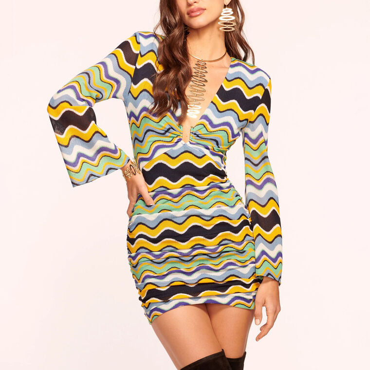 Frankie V-Neck Ruched Mini Dress image number null