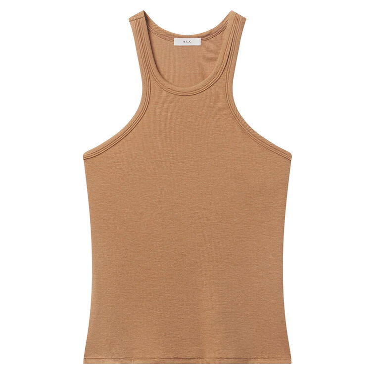 Dean Racerback Rib Knit Tank Top image number null