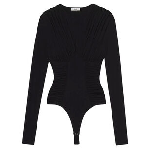 Abbi Long Sleeve Ruched Bodysuit