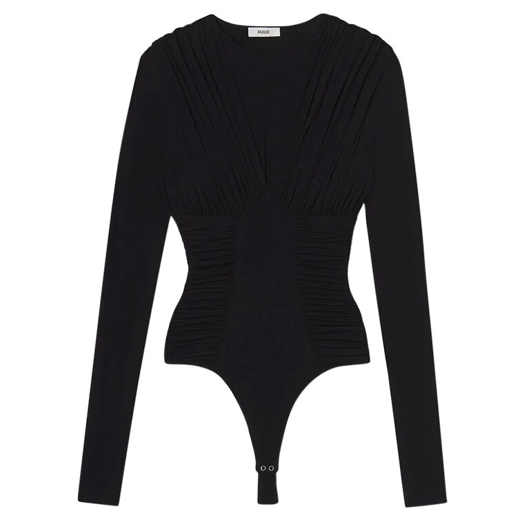 Abbi Long Sleeve Ruched Bodysuit image number null