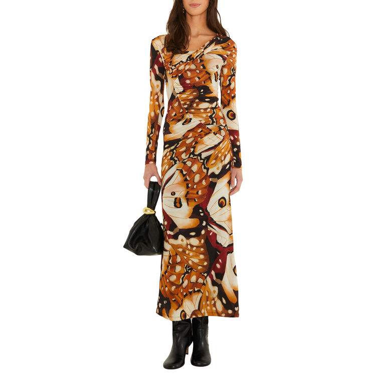 Borbofly Long Sleeve Maxi Dress image number null