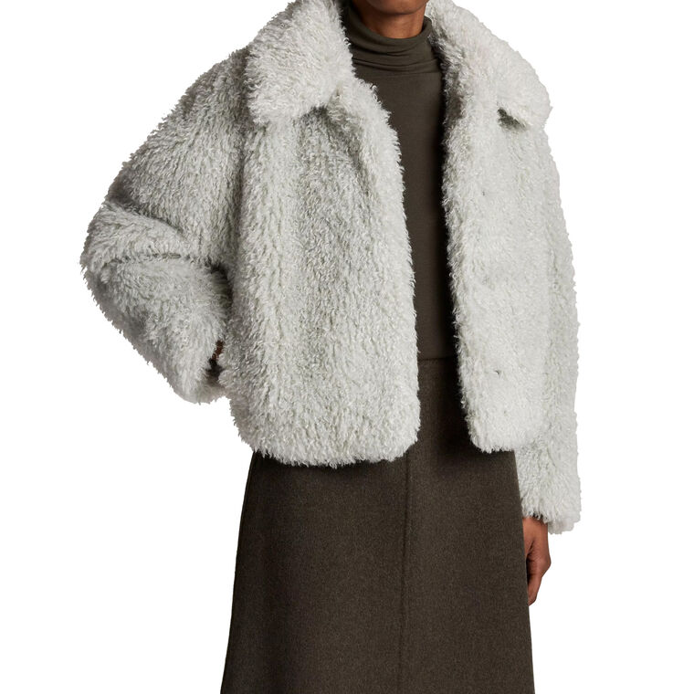 Faux Fur Cropped Jacket image number null