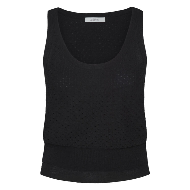 Italian Cotton-Blend Double Layer Mesh Cami image number null