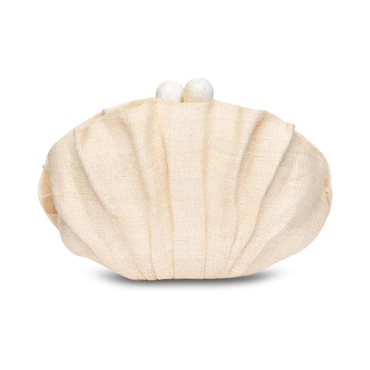Pearl Origami Scallop Clutch image number null
