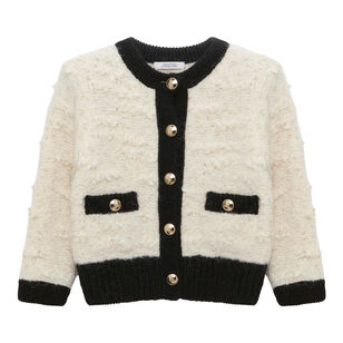 Delightful Two-Tone Sparkle Cardigan