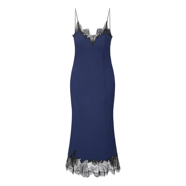 Nadia Sleeveless Lace Trim Midi Dress image number null