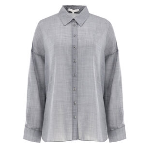 Sheer Wool Gauze Oversized Shirt
