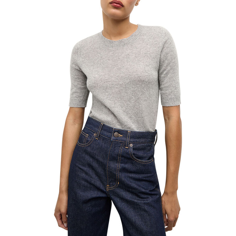 Shana Short Sleeve Cashmere Sweater image number null