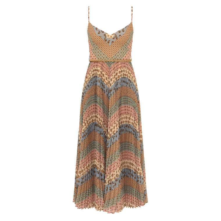 Sunray Pleated Picnic Dress image number null