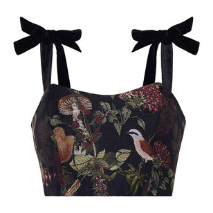 Tira Crop Top With Shoulder Bow Details