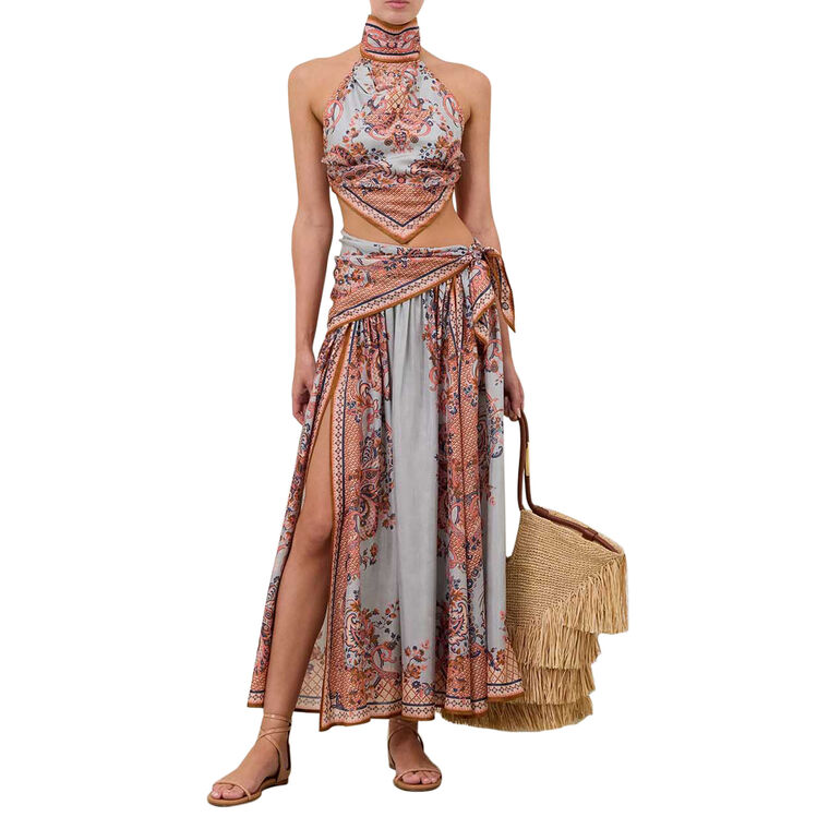 Aster Scarf Midi Skirt image number null